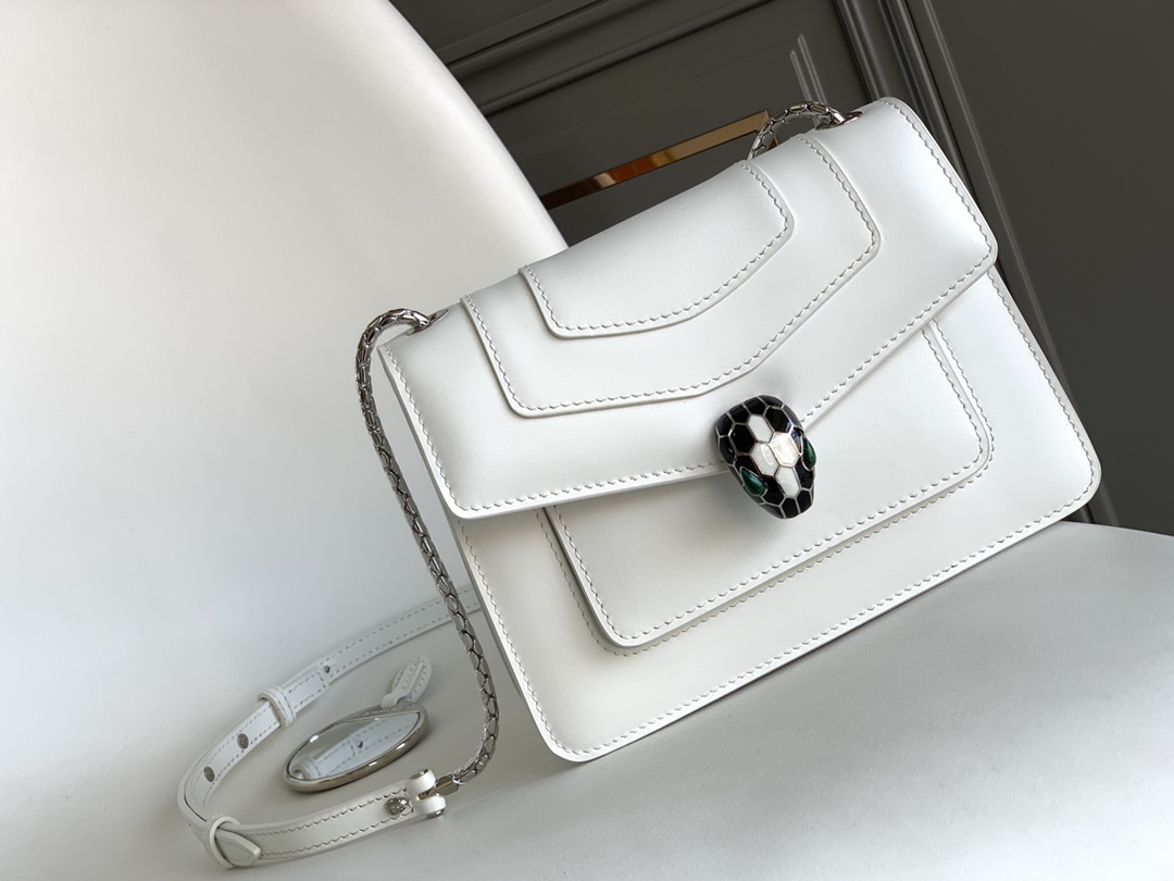 Bvlgari Serpenti Forever Small Crossbody Bag White